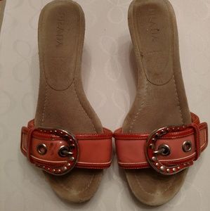 Prada slides with kitten heel